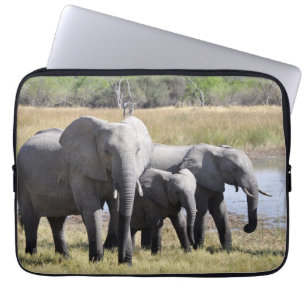 Africa Elephant Herds Laptop Sleeve