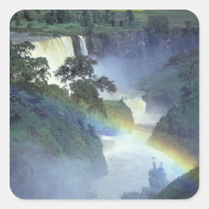 Africa, Ethiopia, Blue Nile River, Cataract. Square Sticker