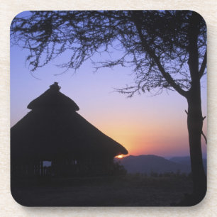 Africa, Ethiopia, Omo river region, Sunset over Coaster