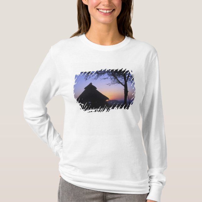 Africa, Ethiopia, Omo river region, Sunset over T-Shirt (Front)