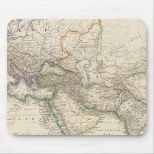 Africa, Europe and western Asia Atlas Map Mouse Pad