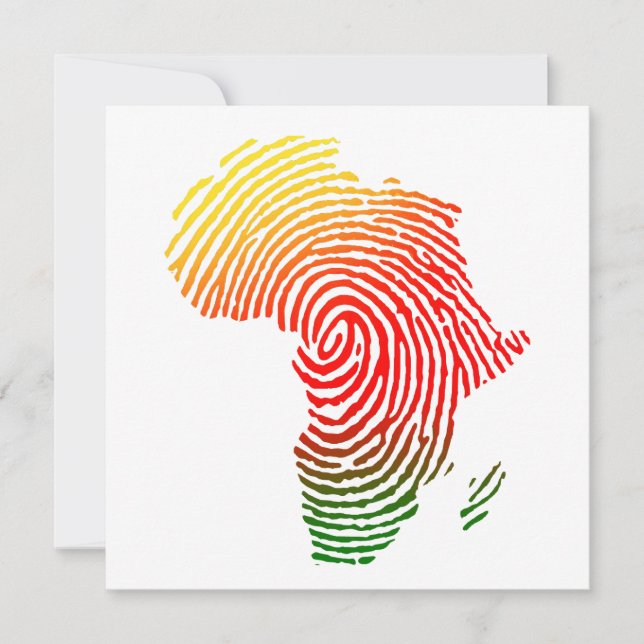 Africa Finger Print, Black History, Equal Rights,  Invitation (Front)