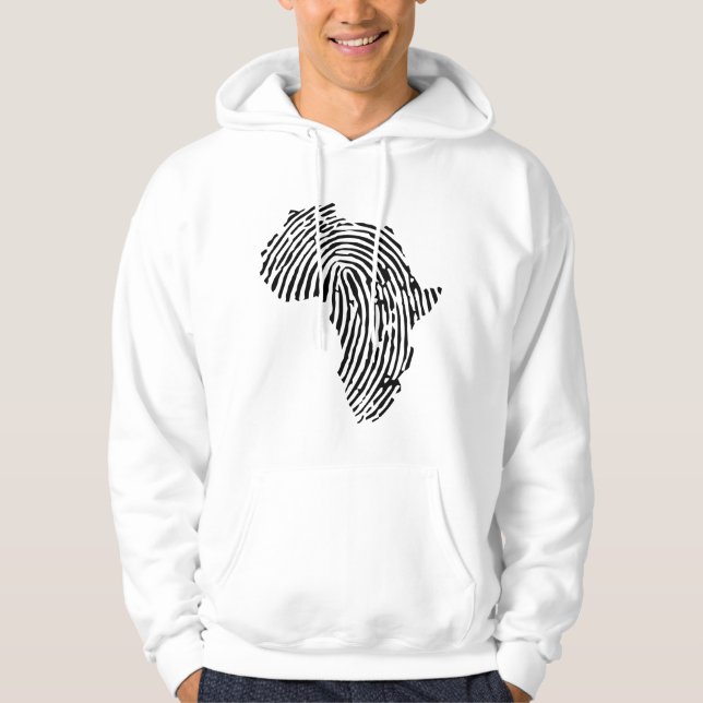 Africa Finger Print, Black Power, African Hoodie (Front)