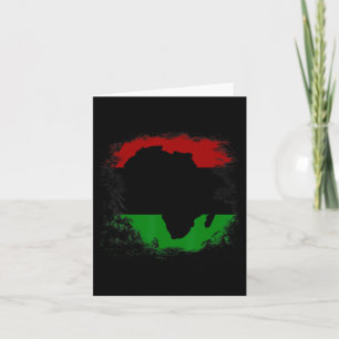 Africa Flag African Continent Map Pan-africa Unia  Card