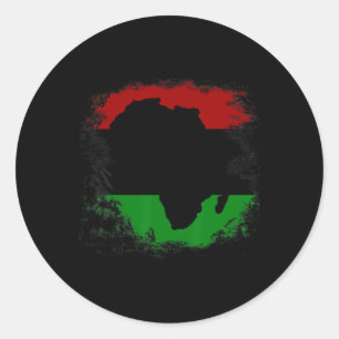 Africa Flag African Continent Map Pan-africa Unia Classic Round Sticker