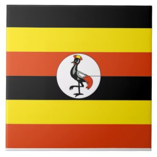 Africa: Flag of Uganda Tile