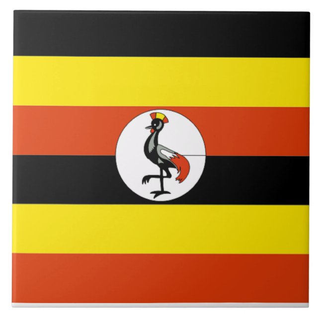 Africa: Flag of Uganda Tile (Front)