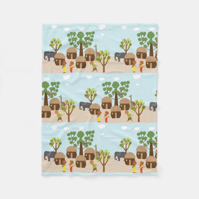 Africa Fleece Blanket (Front)