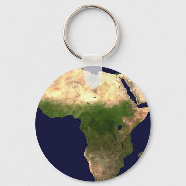 Africa From Space Key Ring (Front)