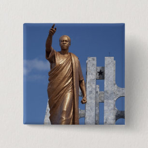 Africa, Ghana, Accra. Nkrumah Mausoleum, final 15 Cm Square Badge