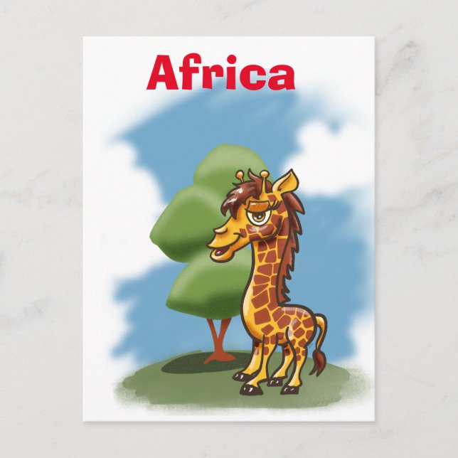 Africa Giraffe Postcard (Front)