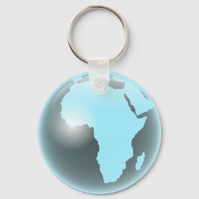 Africa Glass Globe Key Ring (Front)