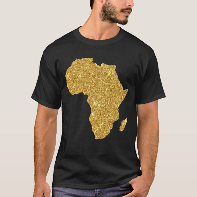 Africa Gold Map T-Shirt (Front)