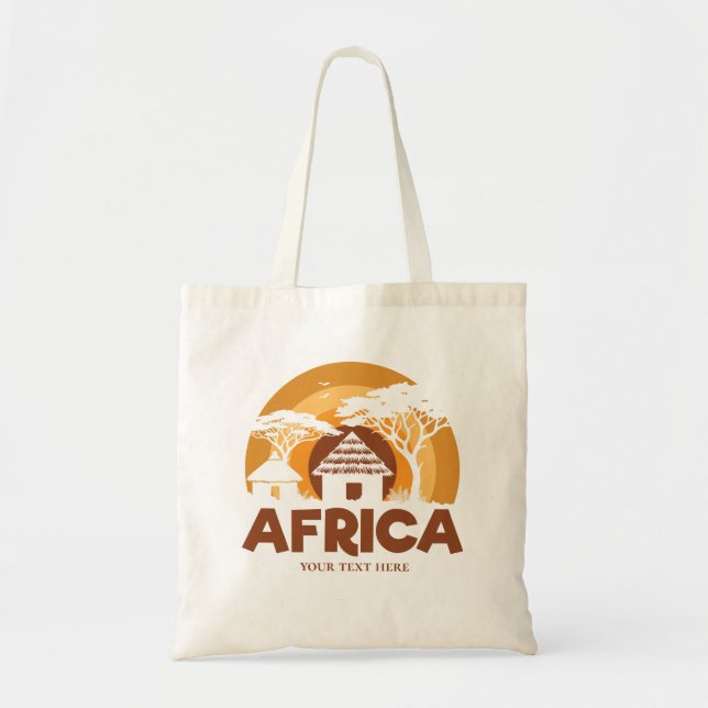 Africa Huts Tote Bag (Front)