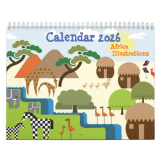 Africa Illustrations Calendar