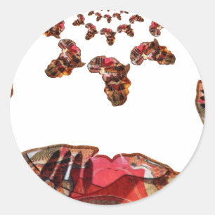  Africa in Motion: Kaleidoscope Map Design Classic Round Sticker