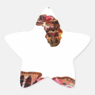  Africa in Motion: Kaleidoscope Map Design Star Sticker
