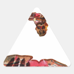 Africa in Motion: Kaleidoscope Map Design Triangle Sticker