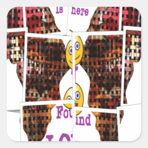 Africa is where I found Love Square Sticker