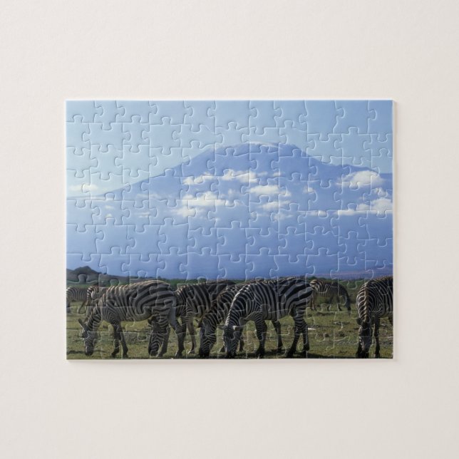 Africa, Kenya, Amboseli National Park, Herd of Jigsaw Puzzle (Horizontal)