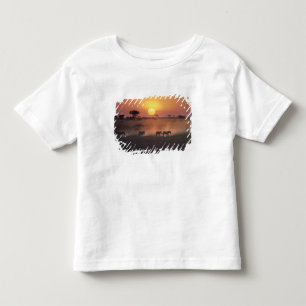 Africa, Kenya, Amboseli NP. Zebra walk to the Toddler T-Shirt