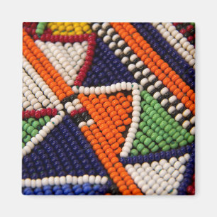 Africa, Kenya. Maasai Tribal Beads Magnet