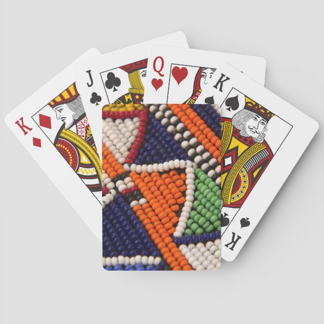 Africa, Kenya. Maasai Tribal Beads Playing Cards (Back)