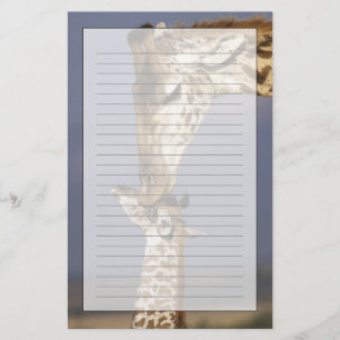 Africa, Kenya, Masai Mara. Giraffes (Giraffe Stationery