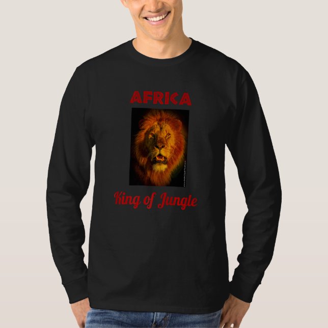 Africa King Of The Jungle Impressive Lion From Saf T-Shirt (Front)