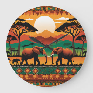 Africa Large Clock