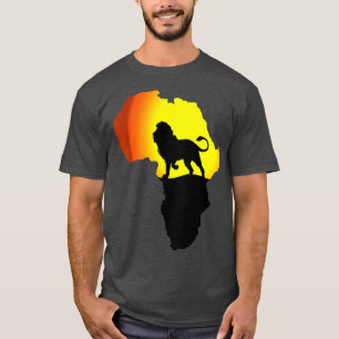 Africa Lion Map Dad South Animals Big Five Safari T-Shirt