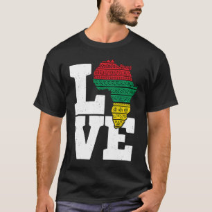 Africa LOVE African Kente Black History Month boys T-Shirt