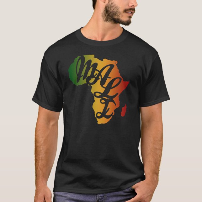 Africa Mali Colour Script T-Shirt (Front)