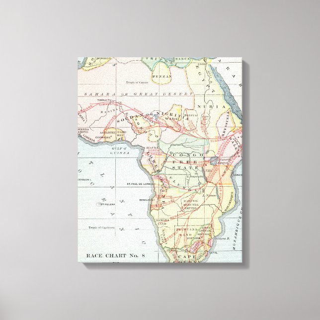 AFRICA: MAP, 1894 CANVAS PRINT (Front)