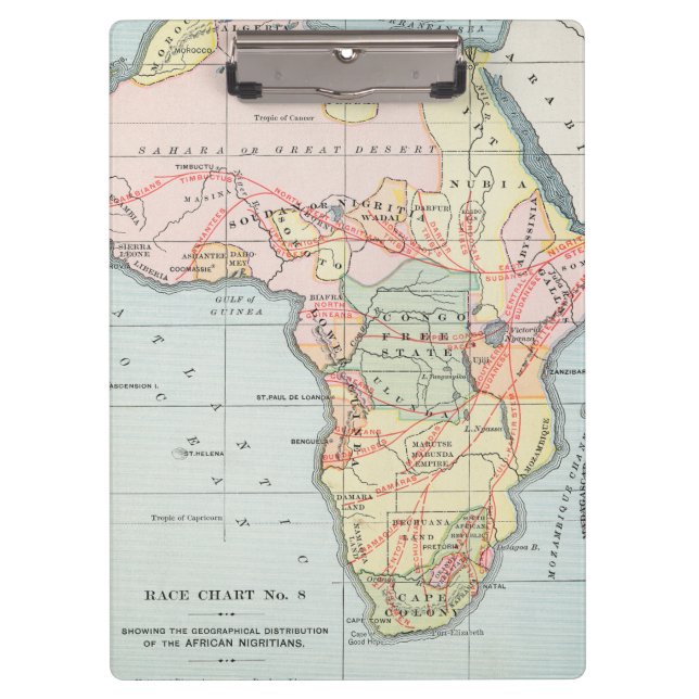 AFRICA: MAP, 1894 CLIPBOARD (Front)