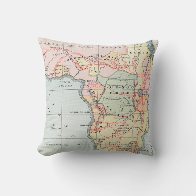 AFRICA: MAP, 1894 CUSHION (Front)