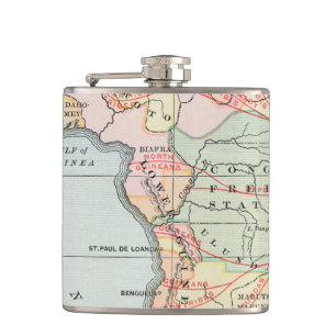 AFRICA: MAP, 1894 HIP FLASK