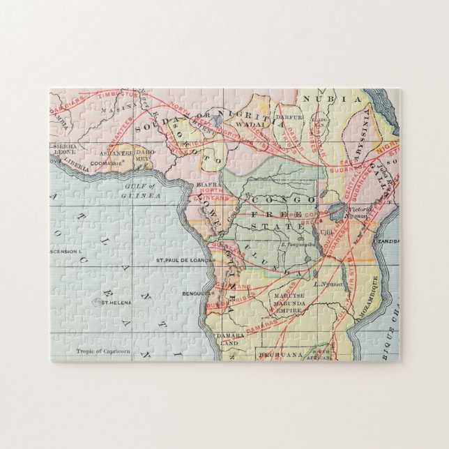 AFRICA: MAP, 1894 JIGSAW PUZZLE (Horizontal)