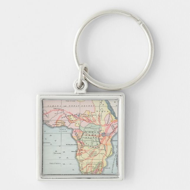 AFRICA: MAP, 1894 KEY RING (Front)