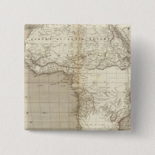 Africa map 2 15 cm square badge