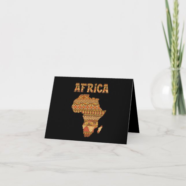 Africa Map Africa Giftvintage Black American Afric Invitation (Front)