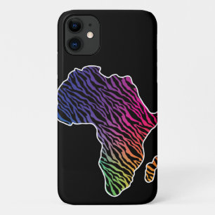 Africa Map African Pride Zebra Pattern Case-Mate iPhone Case