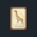 Africa Map and a Giraffe Canvas Print<br><div class="desc">This piece of artwork will please any world traveller and animal lover. The background represents the map of Africa and there is a picture of a giraffe on top of it. In this image,  the borders makes it the perfect decorative art piece.</div>