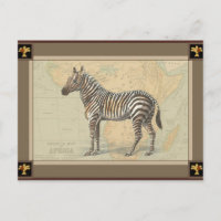 Africa Map and a Zebra