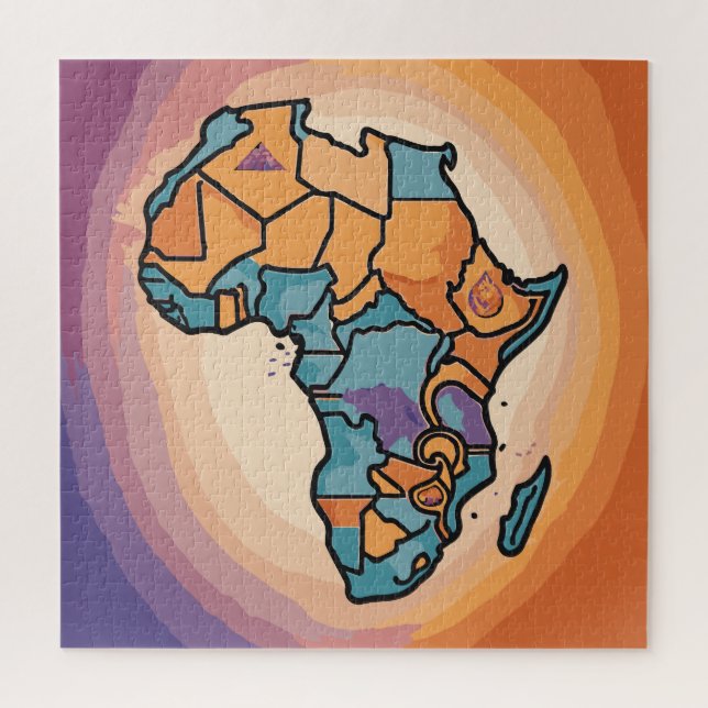 Africa Map art Jigsaw Puzzle (Vertical)