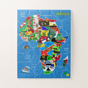 Africa Map Artwork Jigsaw Puzzle