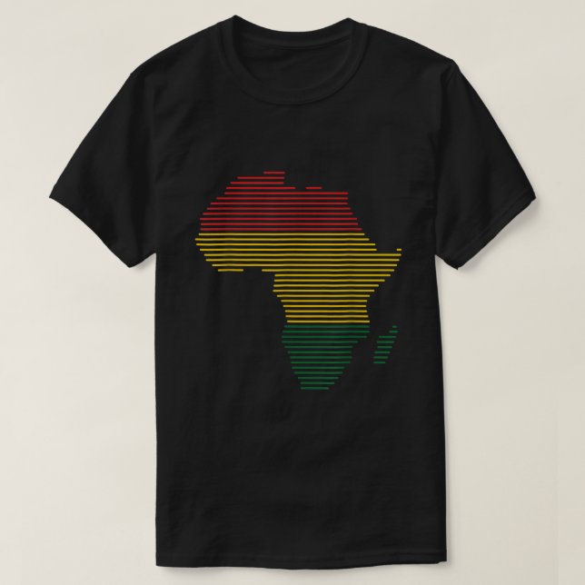 Africa Map Black History Month BLM Melanin Pride P T-Shirt (Design Front)