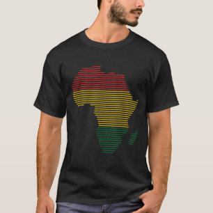 Africa Map Black History Month BLM Melanin Pride P T-Shirt