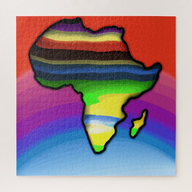 Africa Map colours Jigsaw Puzzle (Vertical)