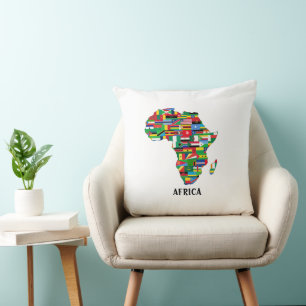 Africa Map Continent Cushion